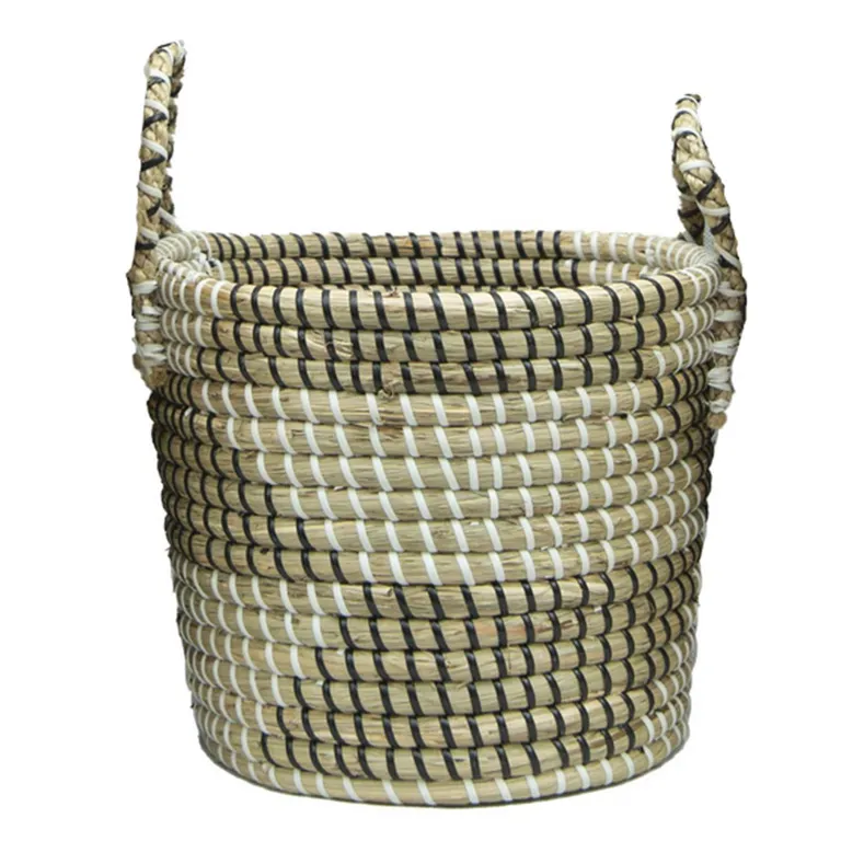 Canasto Decorativo Paracas Hierba Marina 26X21 Cm