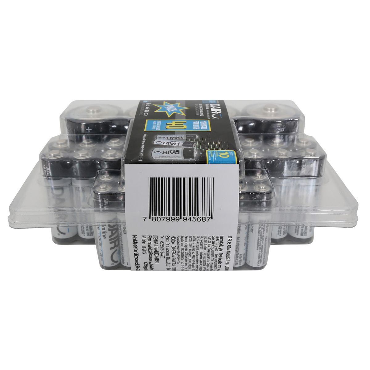 DAIRU - Set de pilas alcalina AAX20 + AAAX16 + DX4