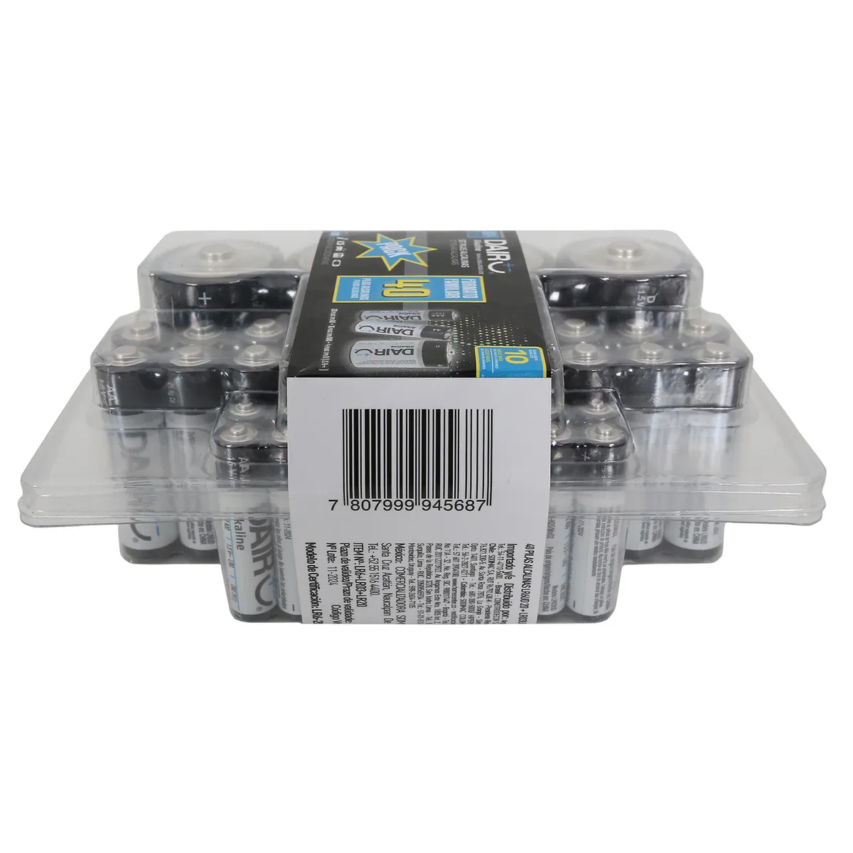 DAIRU - Set de pilas alcalina AAX20 + AAAX16 + DX4