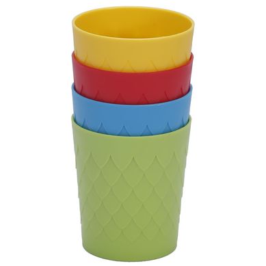 Vaso plstico colores 250 ml 4 unidades