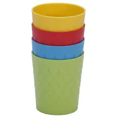 CASA BONITA - Vaso plástico colores 250 ml 4 unidades