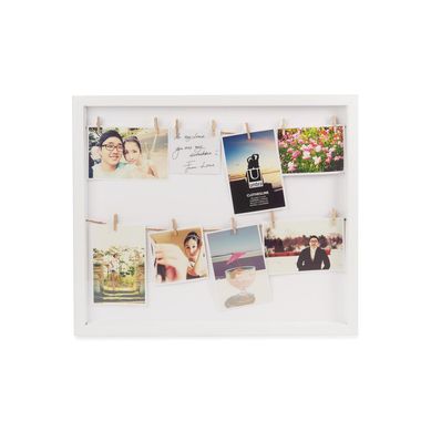 Marco foto clothesline blanco