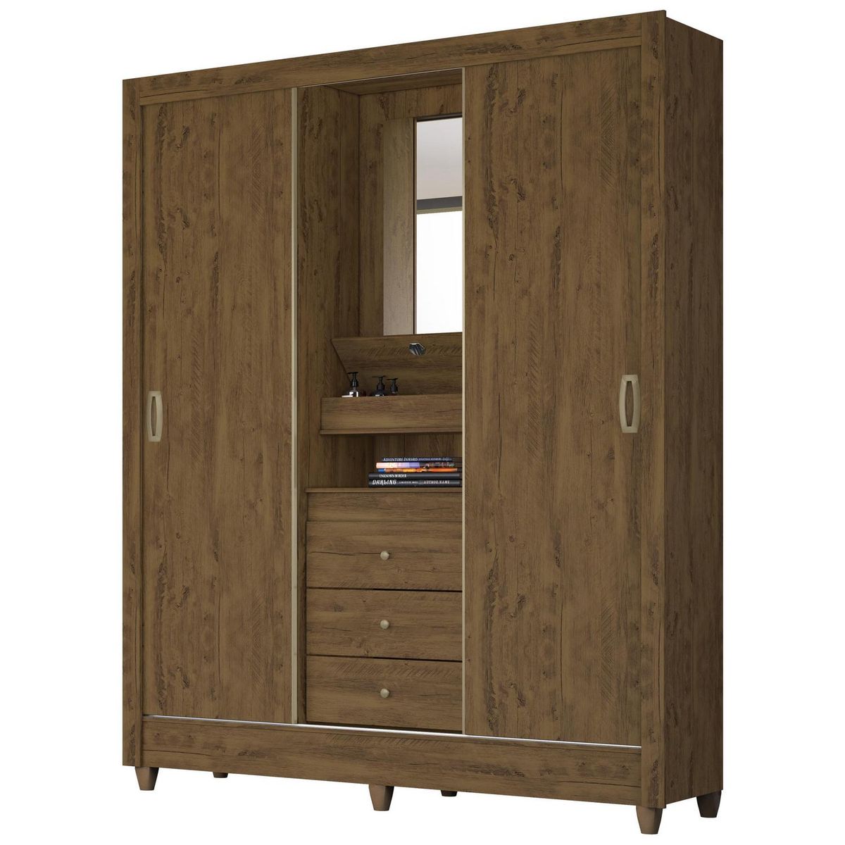 CASA BONITA -  2 Puerta(s) 3 Cajón(es) 0 Repisa(s) 164x204x47 cm Café