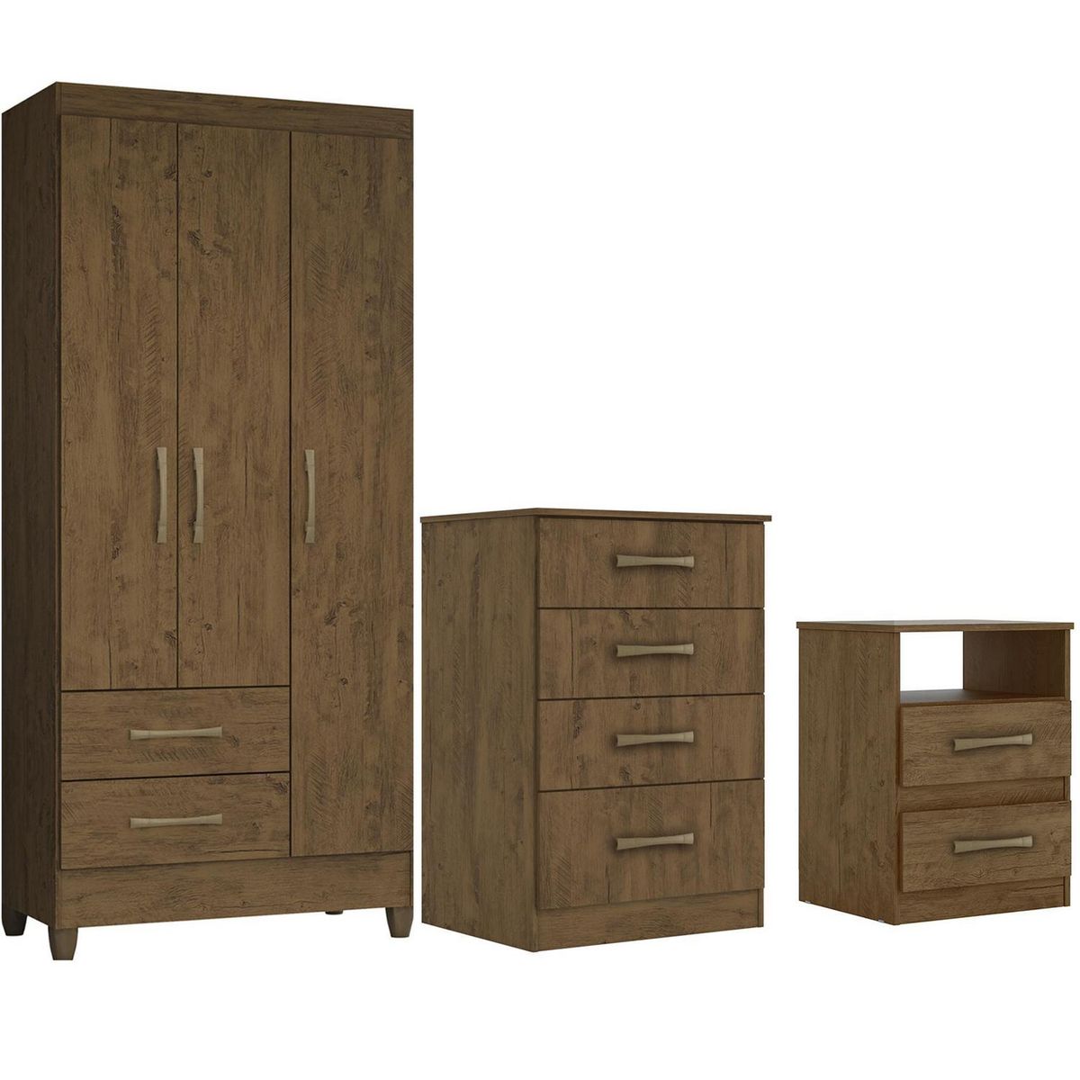 CASA BONITA - Combo lima clóset + cómoda + velador