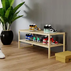 JUST HOME COLLECTION - Zapatera Bambú 2 Nivel(es) 71x29.5x280 cm Natural