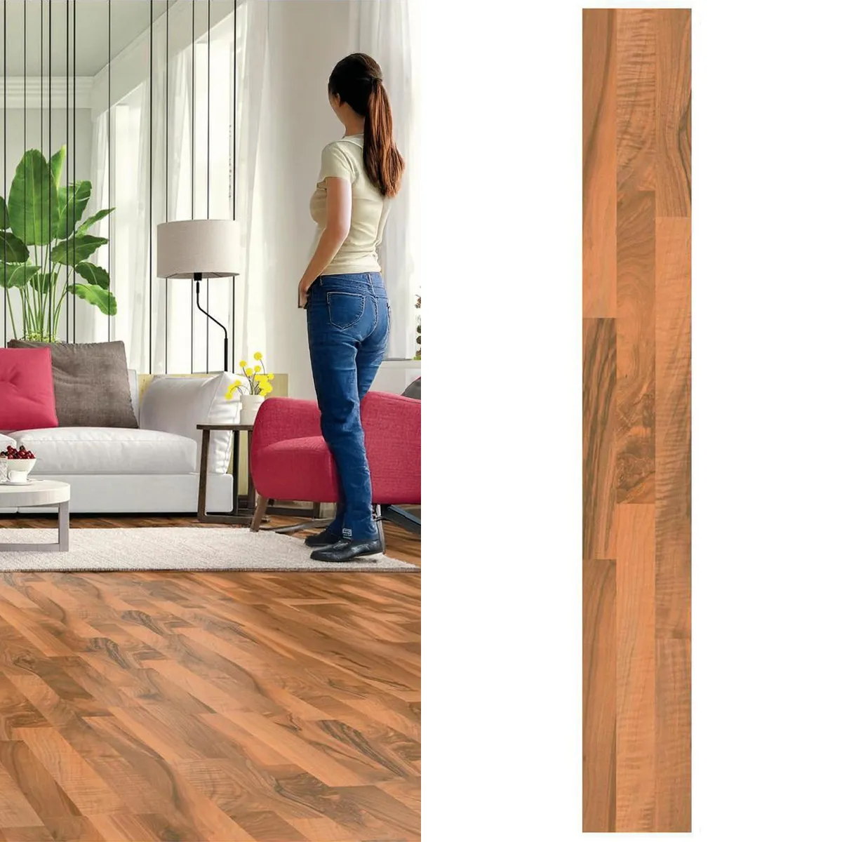 HOLZTEK - Piso Flotante 8 mm Ticino Walnut Nogal 2.12 m2