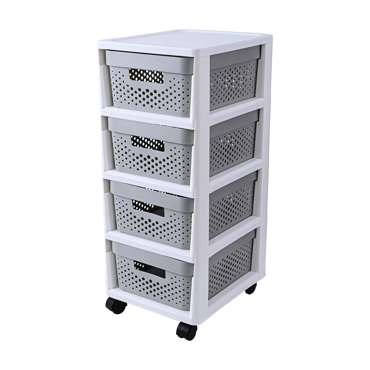 JUST HOME COLLECTION - Cajonera Organizadora 31x66x38 cm Gris/Plata