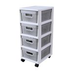 Cajonera Organizadora 31x66x38 cm Gris/Plata
