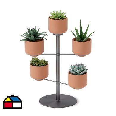 Macetero para mesas 5 plantas.