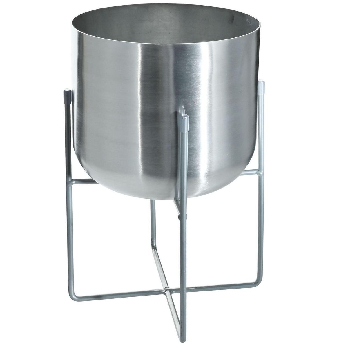 JUST HOME COLLECTION - Macetero con Patas de Metal 18.5x31 cm Gris