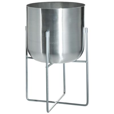 Imagen 2 del producto Macetero con Patas de Metal 18.5x31 cm Gris