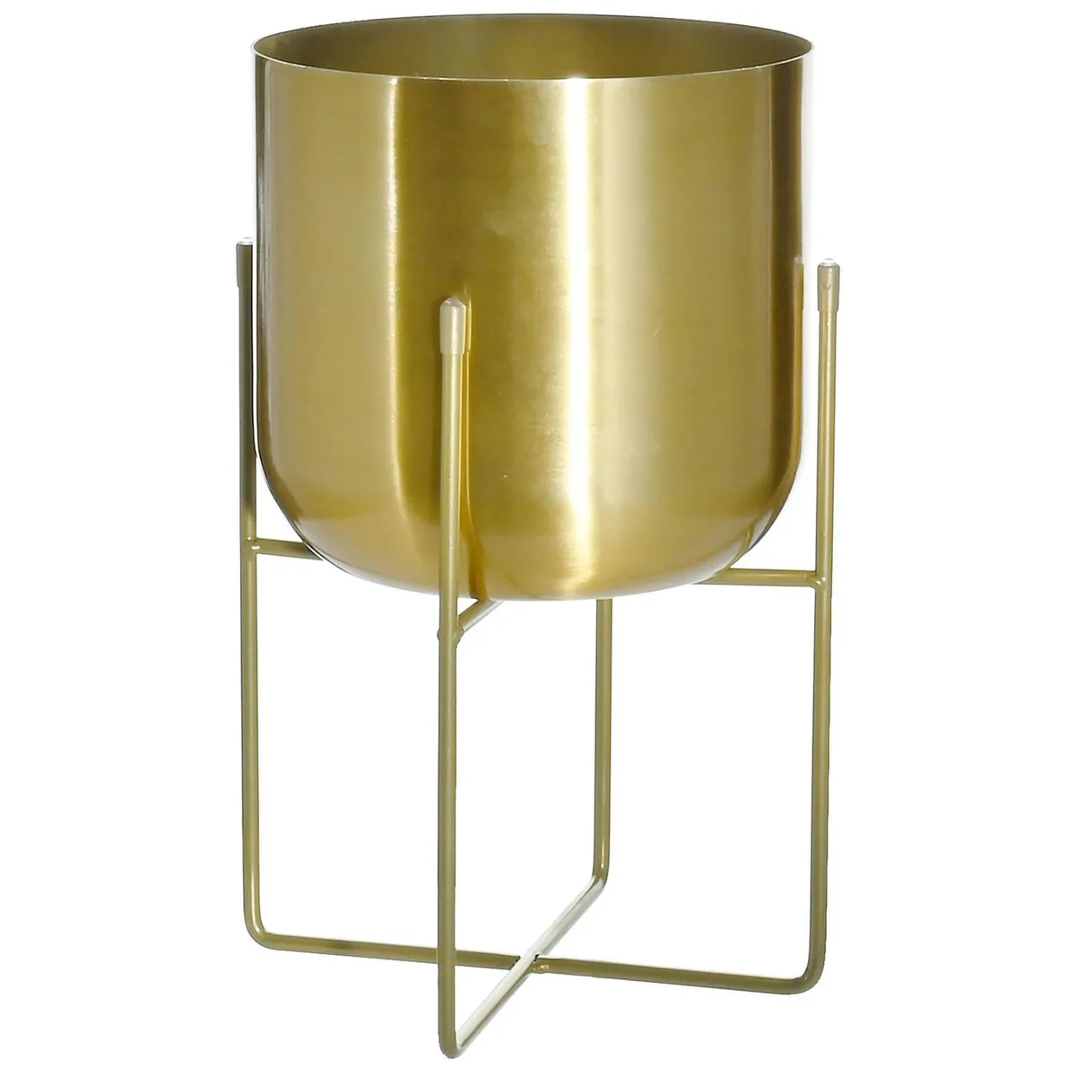 JUST HOME COLLECTION - Macetero con Patas de Metal 18.5x31 cm Dorado