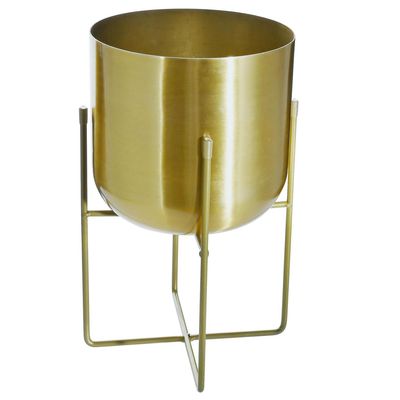 Imagen 2 del producto Macetero con Patas de Metal 18.5x31 cm Dorado