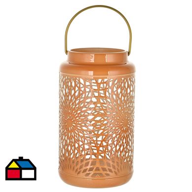 Portavela metal 21 cm ambar