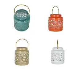 JUST HOME COLLECTION - Portavela metal 13 cm color