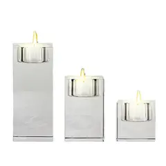JUST HOME COLLECTION - Set 3 portavelas cubo