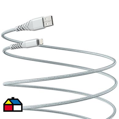 Cable USB a lightning 3 metros silver