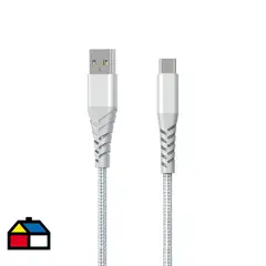 DAIRU - Cable USB a tipo-C 3 metros silver
