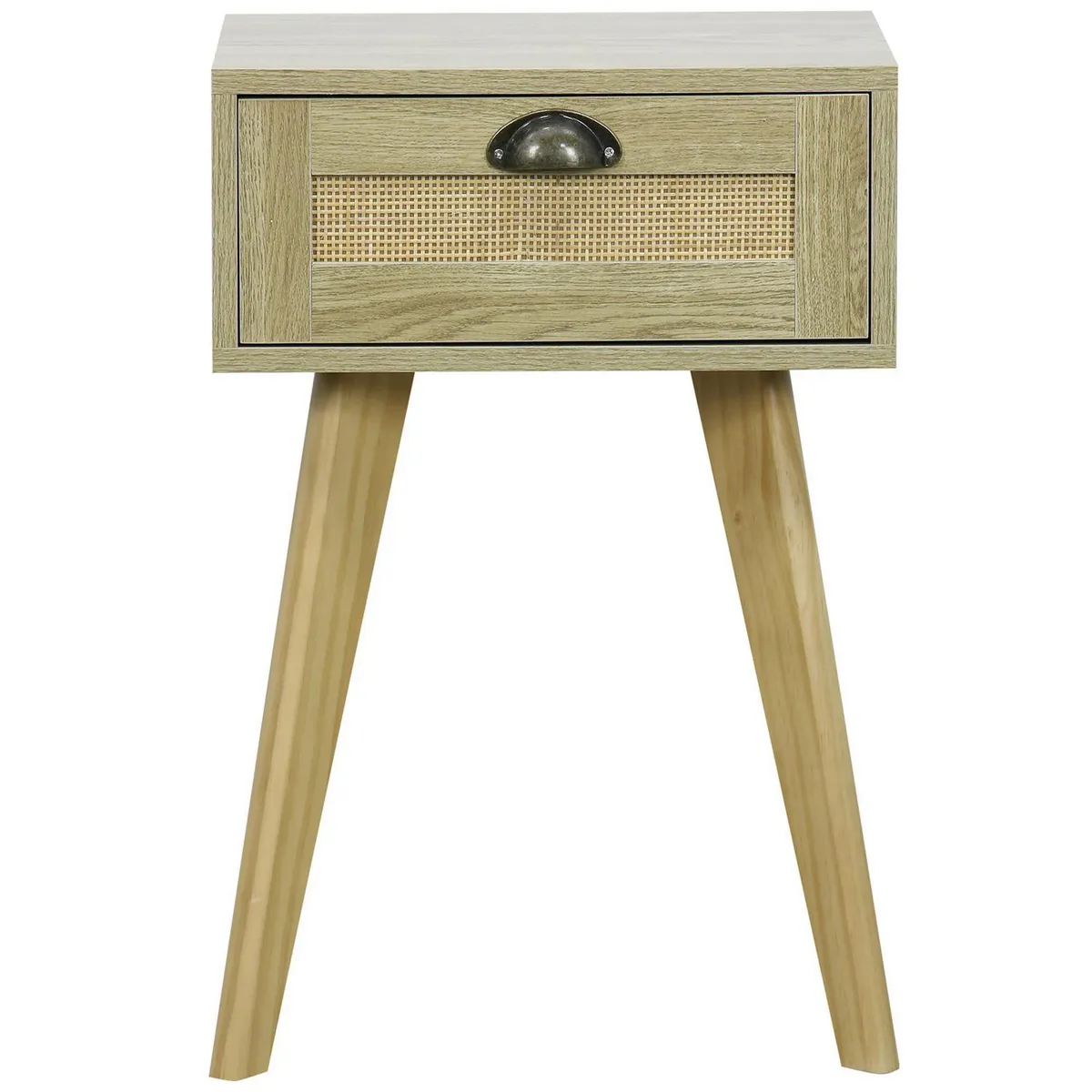 JUST HOME COLLECTION - Velador 1 Cajón(es) Rattan 40x60x30 cm Café