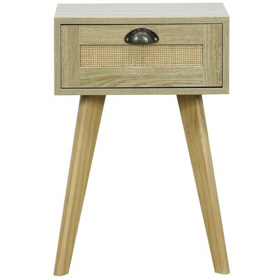 Imagen 2 del producto Velador 1 Cajón(es) Rattan 40x60x30 cm Café