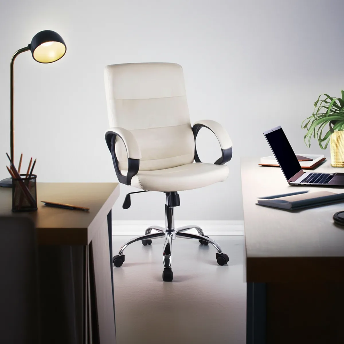 JUST HOME COLLECTION - Silla Escritorio Ejecutiva Michellin2 Beige