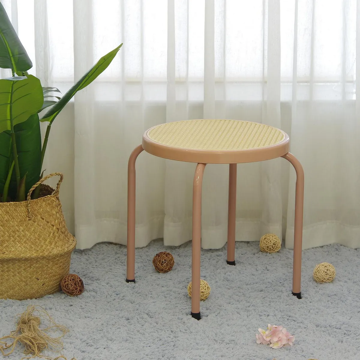 JUST HOME COLLECTION - Piso/Butaco SC20001DPI Rosado 46.5x40x40 cm