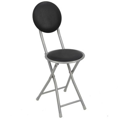 Silla plegable metal negra
