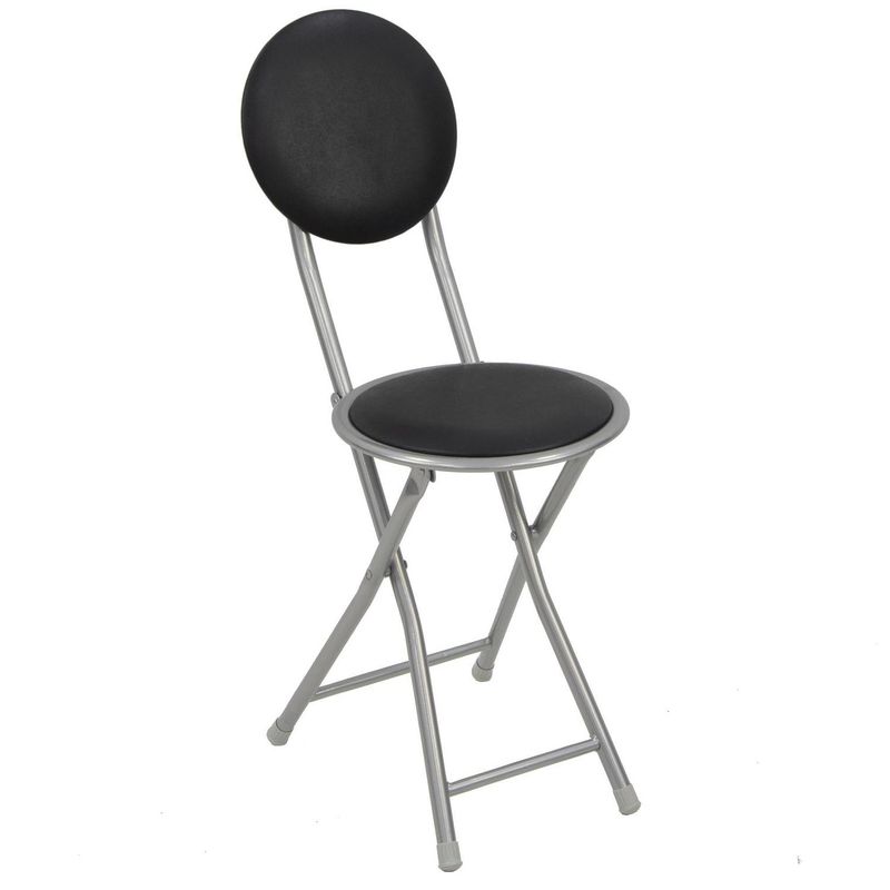CASA BONITA - Silla Plegable Negro 75.5x30x45 cm