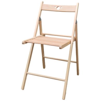 Silla madera plegable natural
