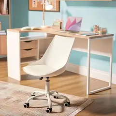 JUST HOME COLLECTION - Silla Escritorio Moorish Blanca