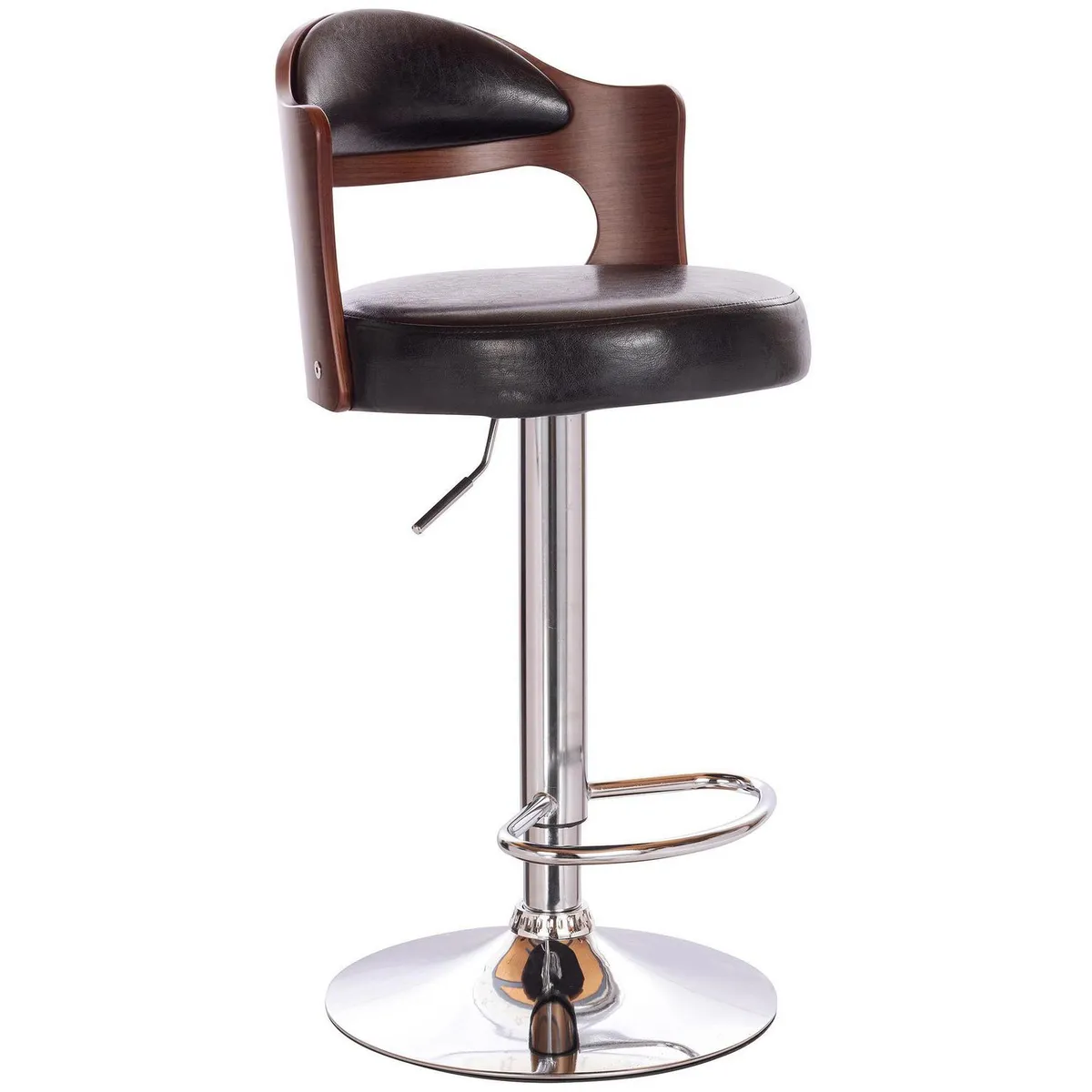 JUST HOME COLLECTION - Silla Bar Valencia Negro 104x42.5x45 cm