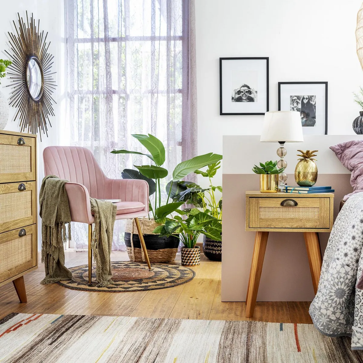 JUST HOME COLLECTION - Silla Jaca Rosado 85x58x58 cm