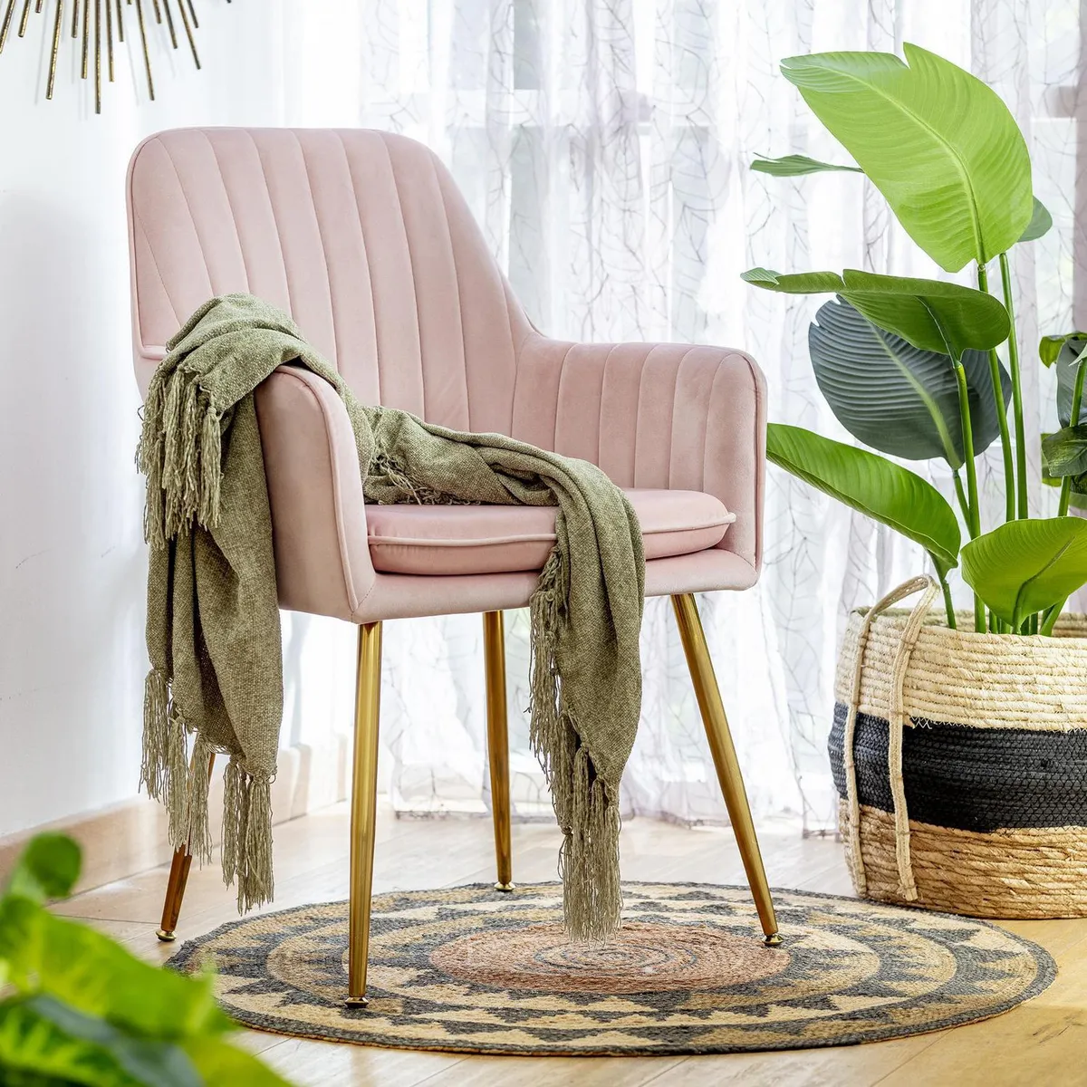 JUST HOME COLLECTION - Silla Jaca Rosado 85x58x58 cm