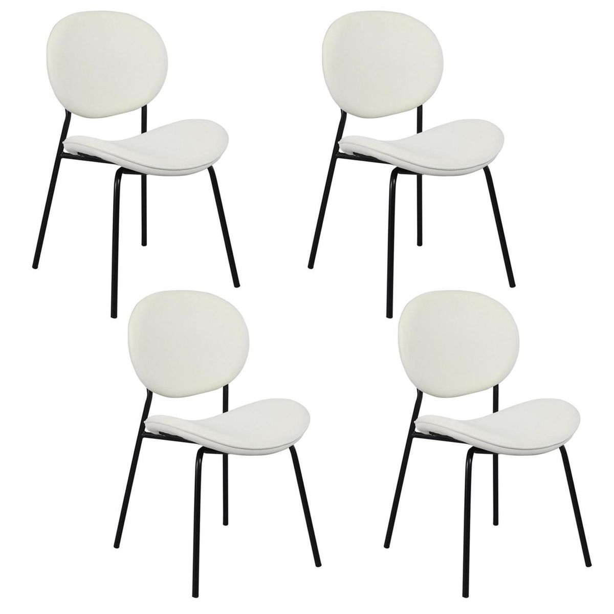 GENERICO - Set 4 Sillas Darida Beige 55x54x86 cm