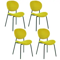 GENERICO - Set 4 Sillas Darida Amarillo 55x54x86 cm