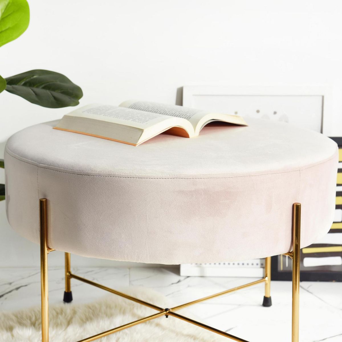 GENERICO - Pouff 60x60x40 cm. Blush