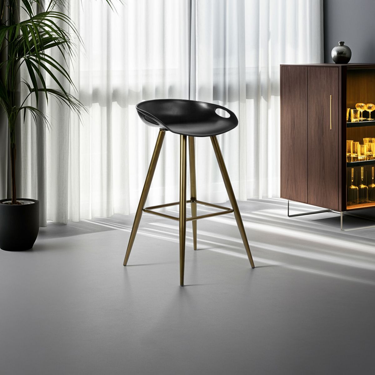 GENERICO - Piso Bar Fiyan Negro 82x45x44 cm