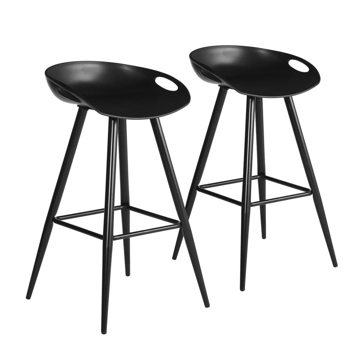 GENERICO - Set 2 Piso Bar Fiyan Negro 82x48x45 cm