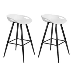 undefined - Set 2 Piso Bar Fiyan Blanco 82x45x44 cm
