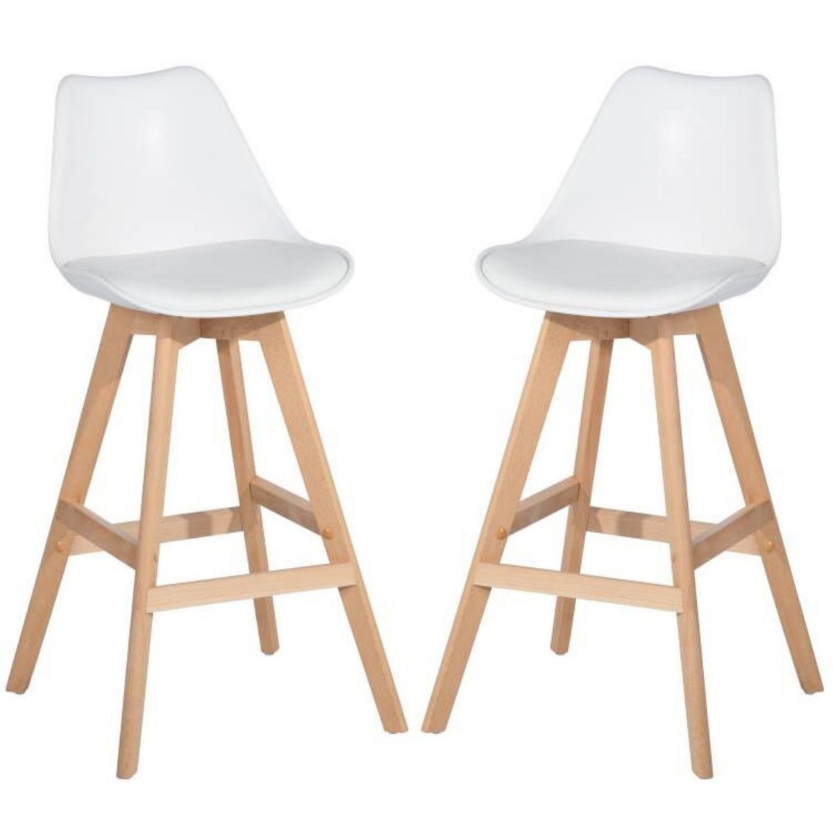 GENERICO - Set de 2 sillas blancas