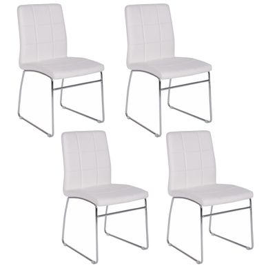 Set de 4 sillas blancas