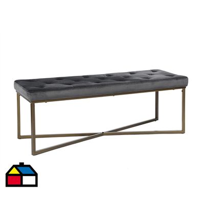 Banqueta 120x44x44 cm gris