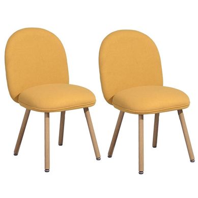 Set de 2 sillas amarillas 50x60x87 cm