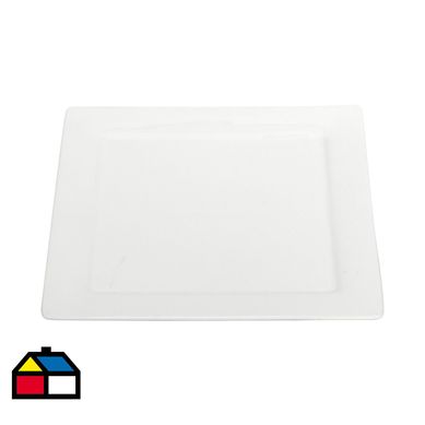 Plato cuadrado 21,2x21,2 cm blanco