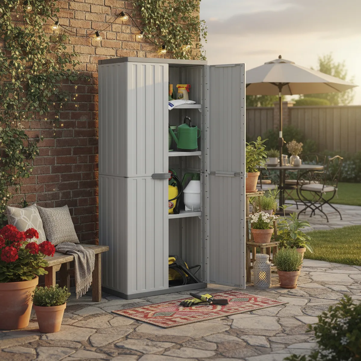 RIMAX - Armario alto liviano gris