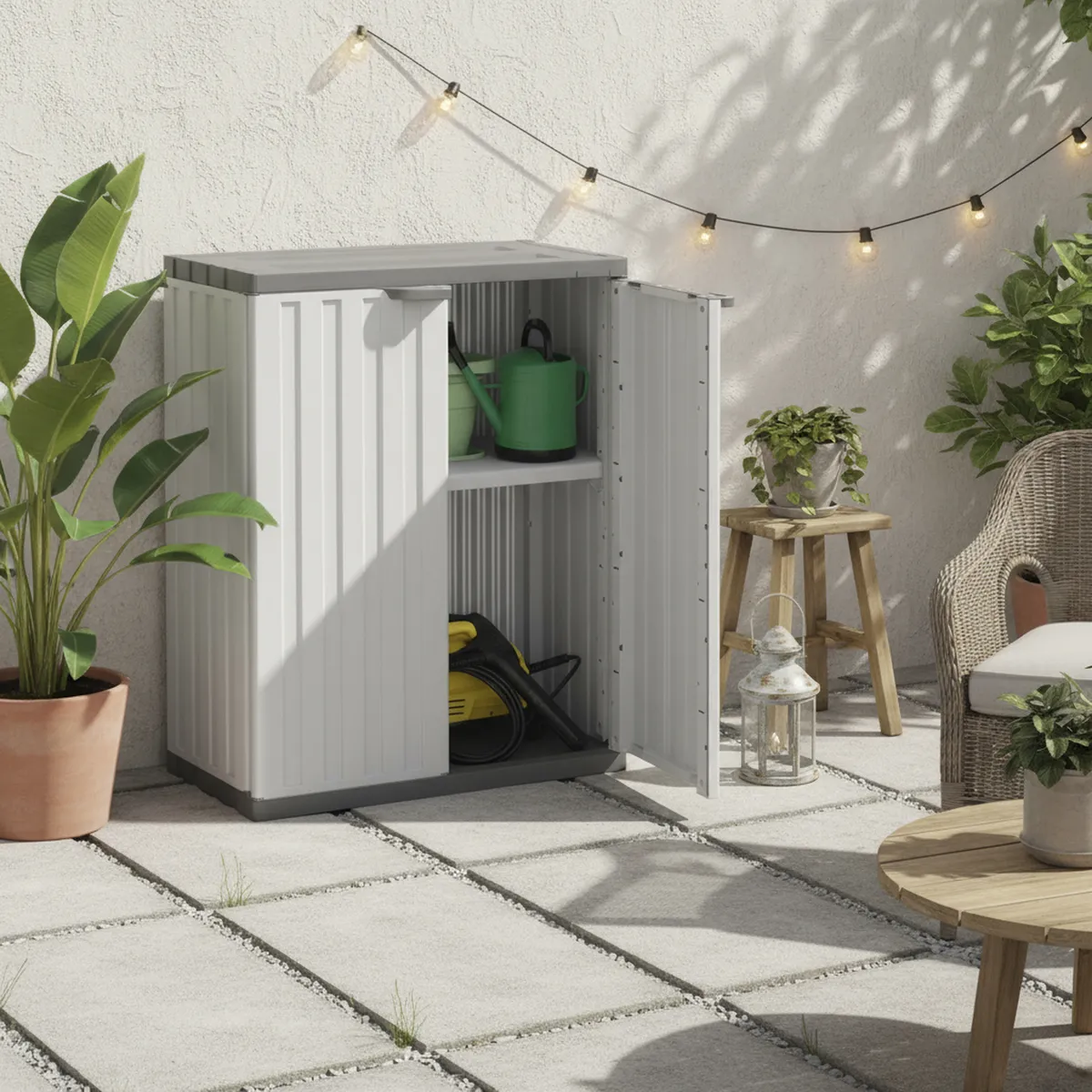 RIMAX - Armario mediano liviano gris