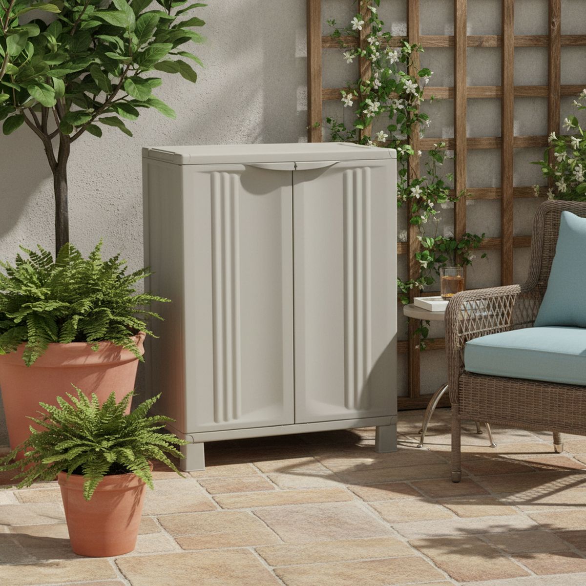 STARPLASTIC - Armario mediano taupe TAUPE