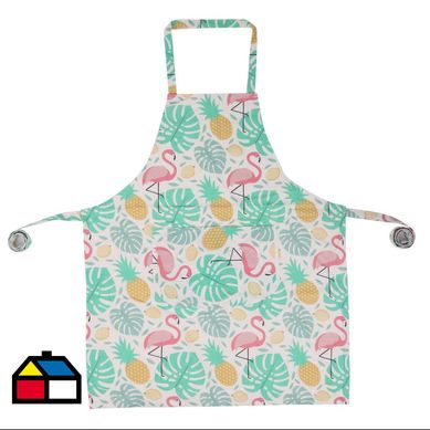 Delantal de cocina hojas/flores surtido