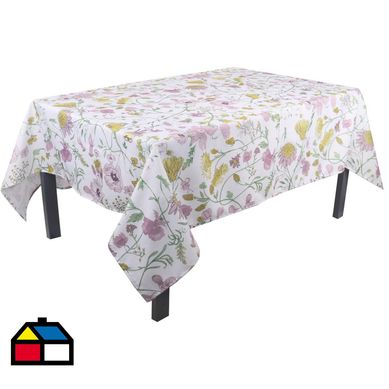 Mantel flores 140x220 cm polister