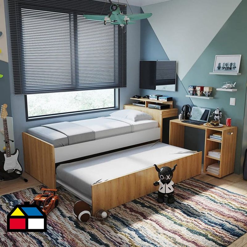 MADERKIT - Cama nido DUBLIN 1 plaza  + Muebles